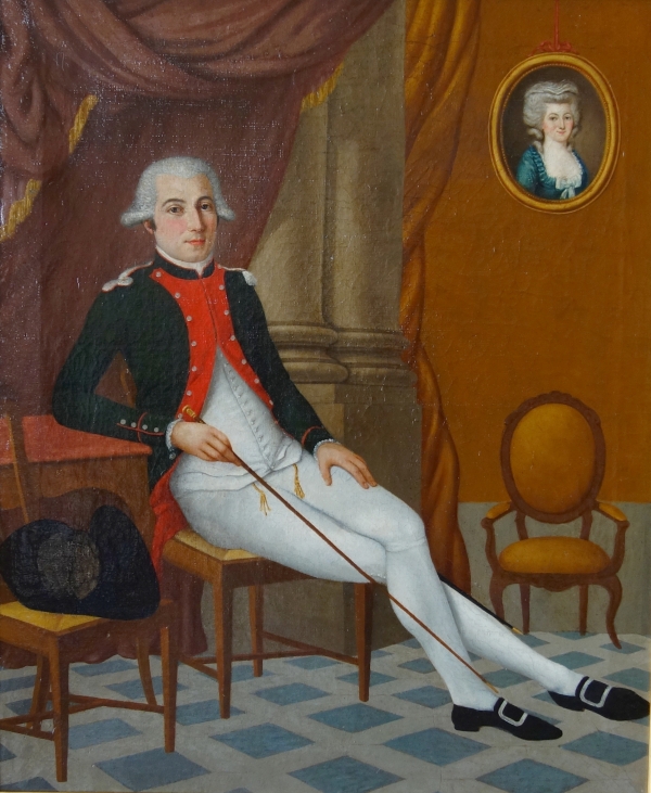 Ecole française du XVIIIe siècle, portrait de Joseph Melchior Marquis de Lestang-Parade