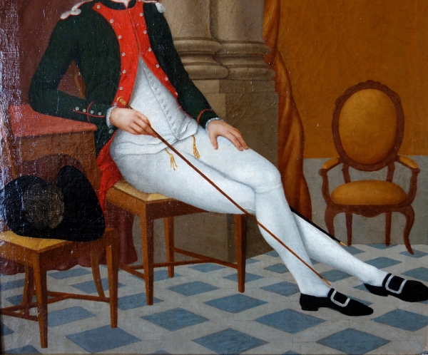 Ecole française du XVIIIe siècle, portrait de Joseph Melchior Marquis de Lestang-Parade