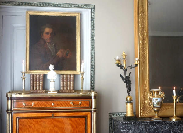Ecole Française du XVIIIe siècle : portrait du miniaturiste Lié Louis Périn-Salbreux d'après Roslin