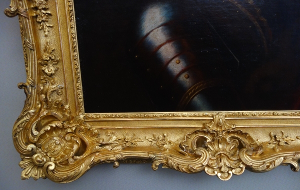 Ecole Française du XVIIIe siècle, portrait d'aristocrate officier en cuirasse, époque Régence