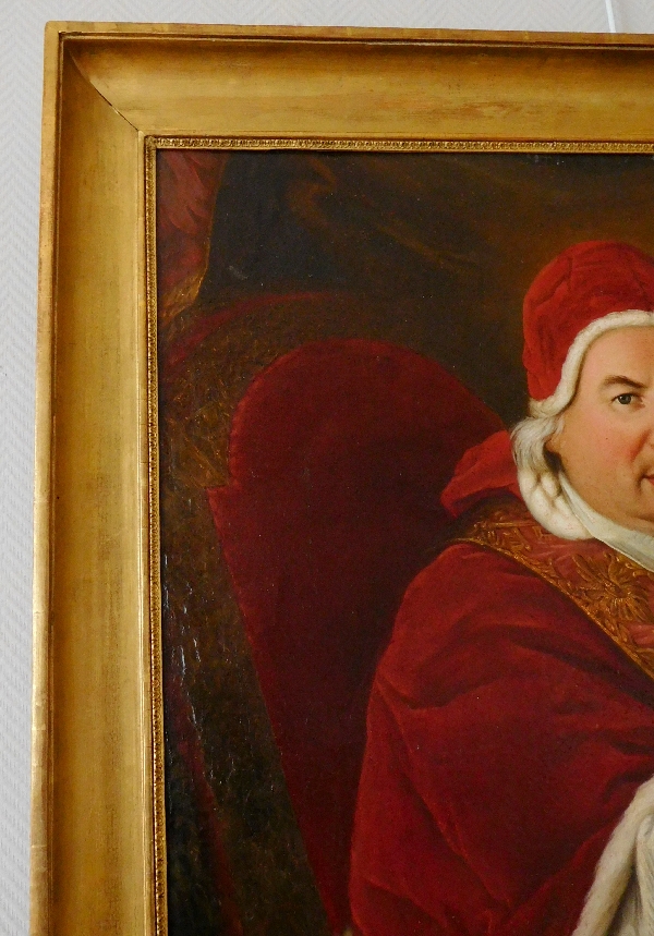 18th century French school, portrait of Pope Benedict XIV, oil on canvas - 128cm x 94cm