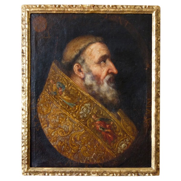 16th century Roman school - Pope Sixte Quintus portrait - oil on canvas