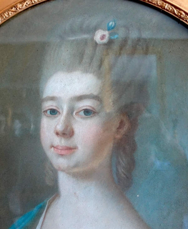 18th century French school, portrait of an aristocrat as Flora, Louis XV pastel