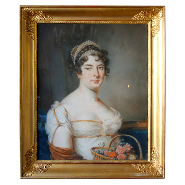 Empire portrait of a French princess, early 19th century pastel
