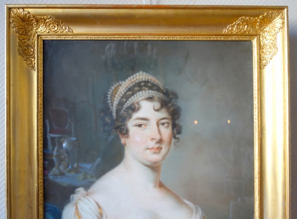 Empire portrait of a French princess, early 19th century pastel