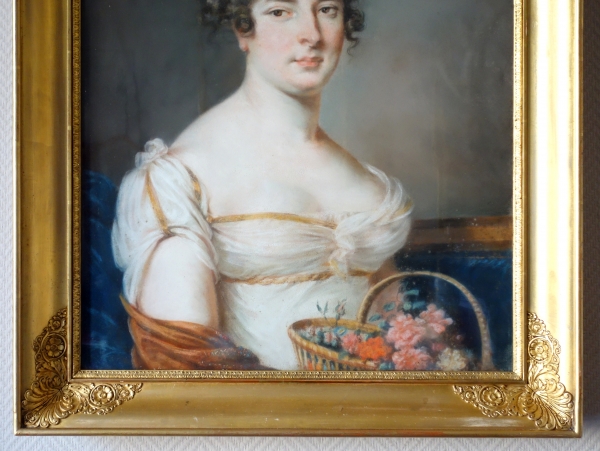 Empire portrait of a French princess, early 19th century pastel