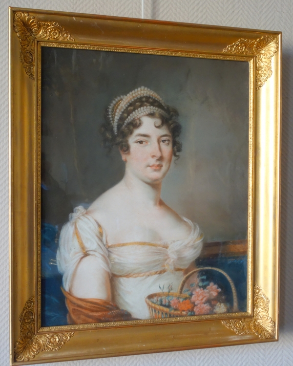 Empire portrait of a French princess, early 19th century pastel