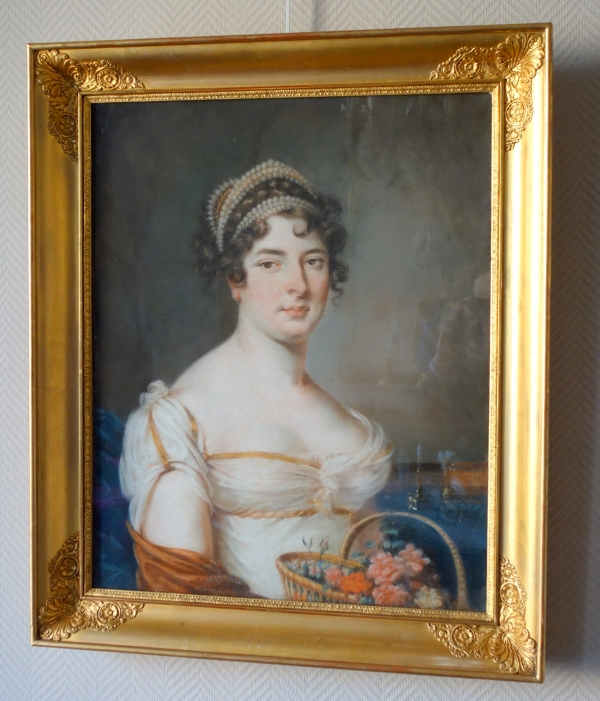 Empire portrait of a French princess, early 19th century pastel