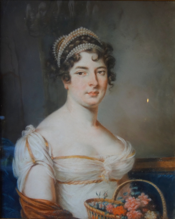 Empire portrait of a French princess, early 19th century pastel