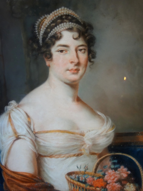 Empire portrait of a French princess, early 19th century pastel