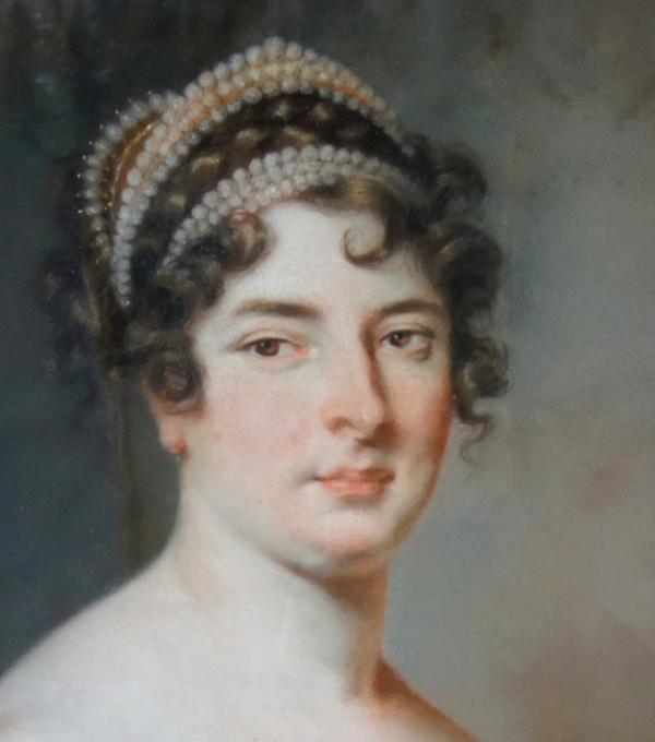 Empire portrait of a French princess, early 19th century pastel
