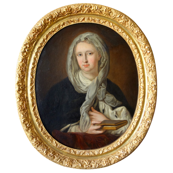 18th century French school, portrait of Princess Marie Victoire de Savoie - Carignan, oil on canvas