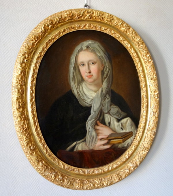 18th century French school, portrait of Princess Marie Victoire de Savoie - Carignan, oil on canvas