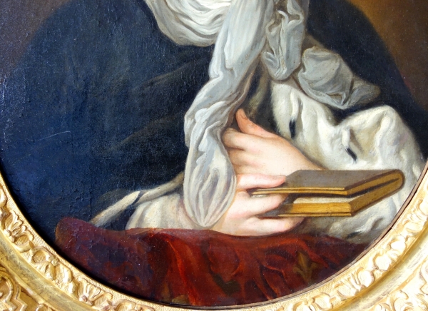 Ecole française du XVIIIe siècle, portrait de la Princesse Marie Victoire de Savoie - Carignan, huile sur toile