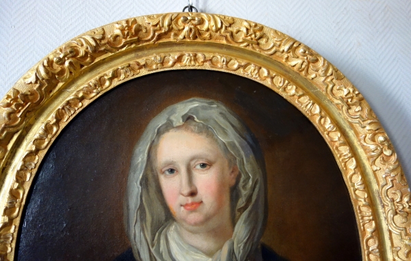 Ecole française du XVIIIe siècle, portrait de la Princesse Marie Victoire de Savoie - Carignan, huile sur toile