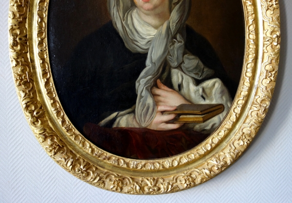 Ecole française du XVIIIe siècle, portrait de la Princesse Marie Victoire de Savoie - Carignan, huile sur toile