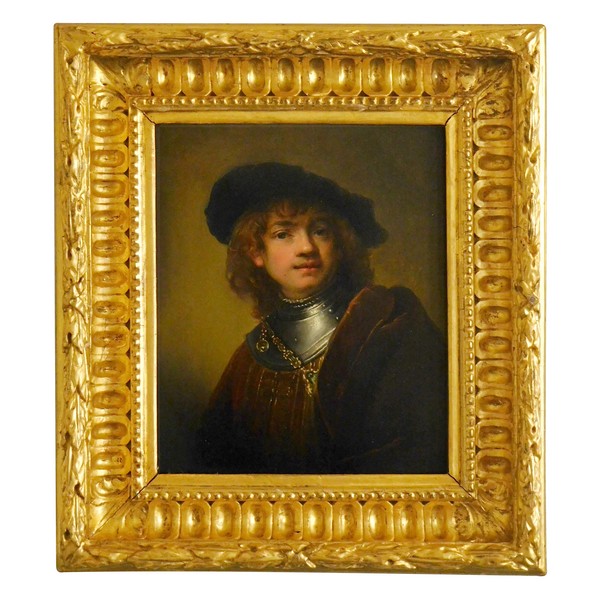 Ecole Italienne du début XIXe siècle portrait de Rembrandt de la galerie des offices à Florence