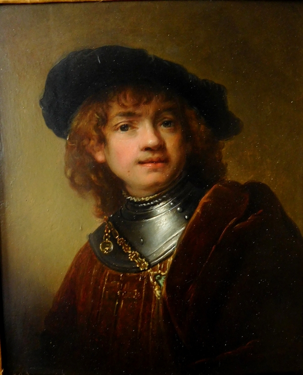 Ecole Italienne du début XIXe siècle portrait de Rembrandt de la galerie des offices à Florence