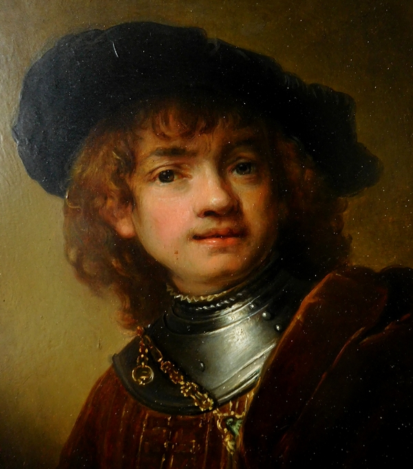 Ecole Italienne du début XIXe siècle portrait de Rembrandt de la galerie des offices à Florence