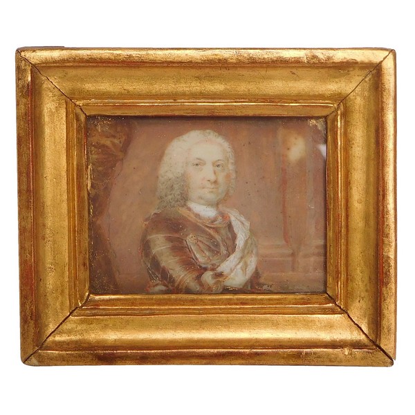 Portrait présumé de Stanislas Leszczynski, Roi de Pologne, miniature sur ivoire vers 1720