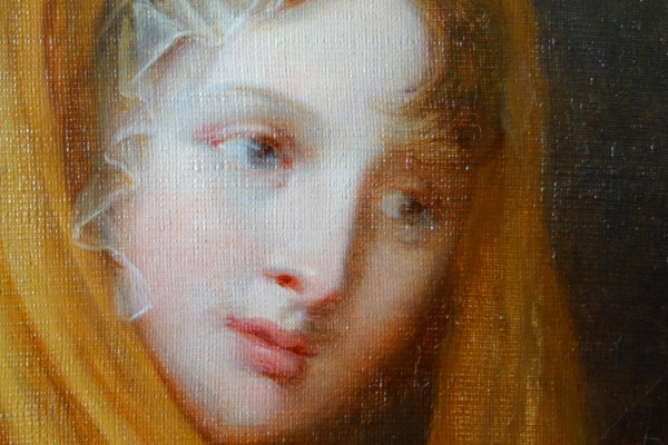 19th century French School, Empire portrait of a vestal virgin, oil on canvas