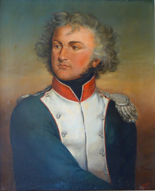 Ecole Française du XIXe siècle, portrait du Général Kléber, huile sur toile