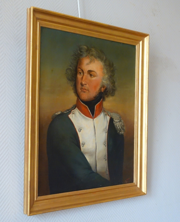 Ecole Française du XIXe siècle, portrait du Général Kléber, huile sur toile