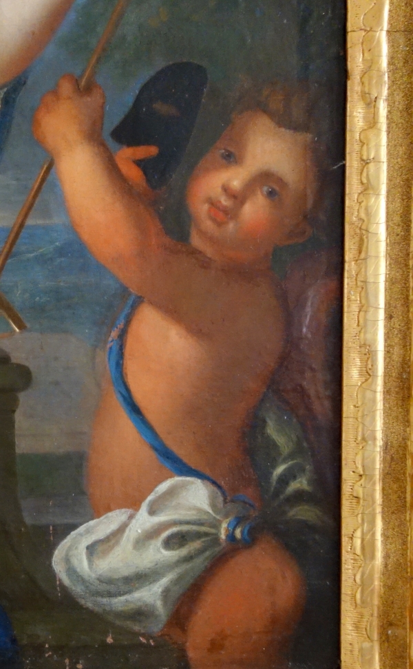 Pierre Gobert : portrait de la Princesse de Conti en Vertumne et Pomone - huile sur toile 93cm x 75cm