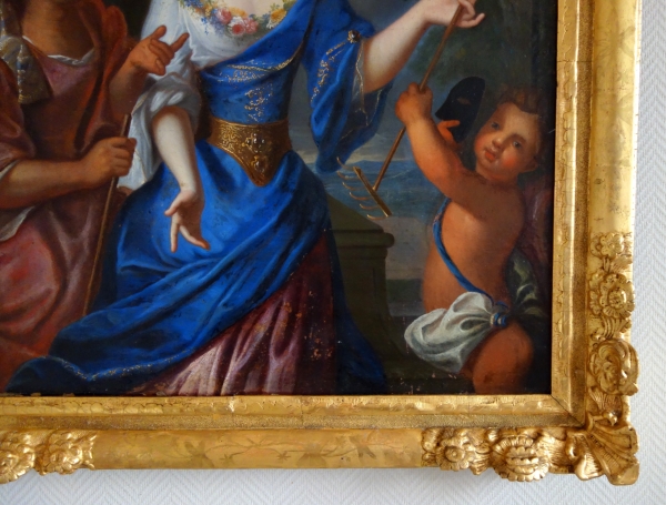 Pierre Gobert : portrait de la Princesse de Conti en Vertumne et Pomone - huile sur toile 93cm x 75cm
