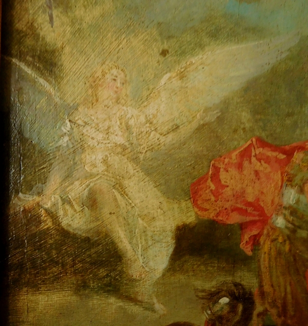 Early 18th century French school : Christ Resurrection - oil on panel