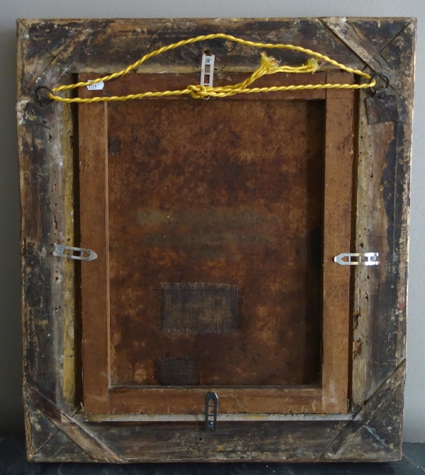 La Résurrection du Christ d'après Van Loo, HST, cadre en bois doré d'époque Louis XIV