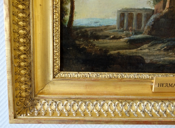 17th - 18th century Dutch school : ruins on Palatine Hill, oil on canvas attibuted to Herman Van Swanevelt