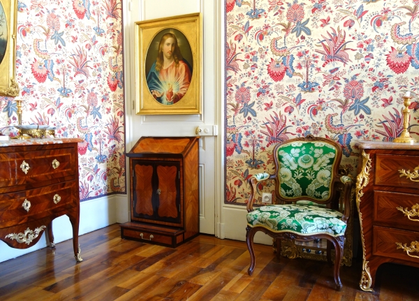 Ecole Française du début XIXe siècle, Le Sacré Coeur de Jésus, huile sur toile traditionaliste