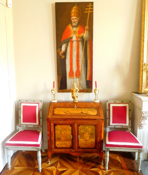 18th century French school, great portrait of Saint Peter, oil on canvas - 138.5cm x 57cm