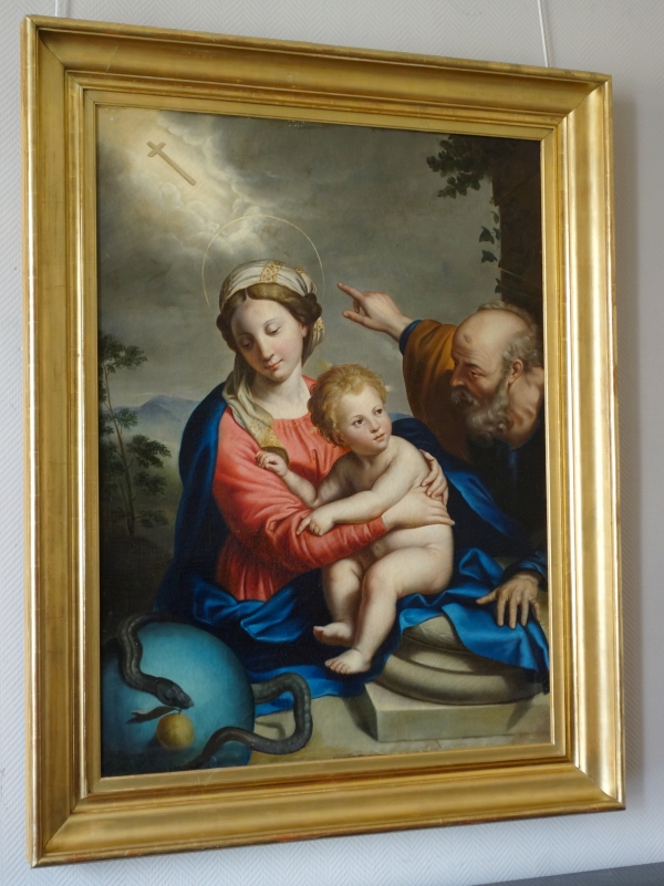 Holy Family and allegory of Redemption, French school by a follower of Mignard