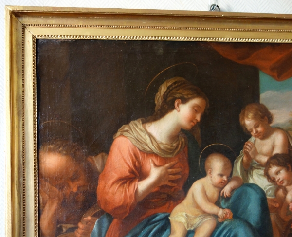 17th century Flemish school, follower of Van Oost : Holy Family - oil on canvas