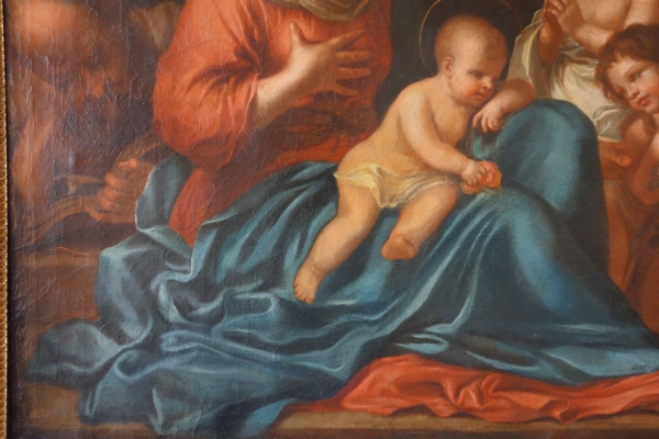 17th century Flemish school, follower of Van Oost : Holy Family - oil on canvas