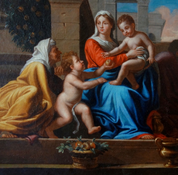Holy Family after Nicolas Poussin, early 18th century French school - oil on canvas