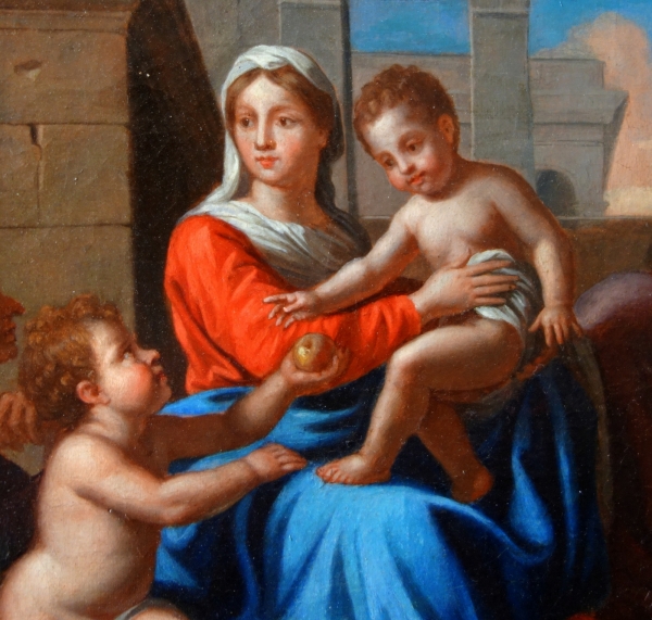 Holy Family after Nicolas Poussin, early 18th century French school - oil on canvas