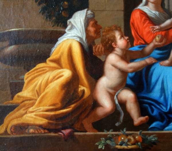 Holy Family after Nicolas Poussin, early 18th century French school - oil on canvas