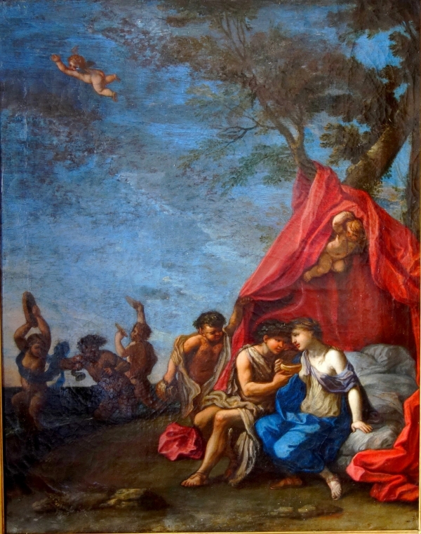 17th century school - Bacchus & Ariane on Naxos Island - mythological scene - Oil on canvas 61cm x 41cm