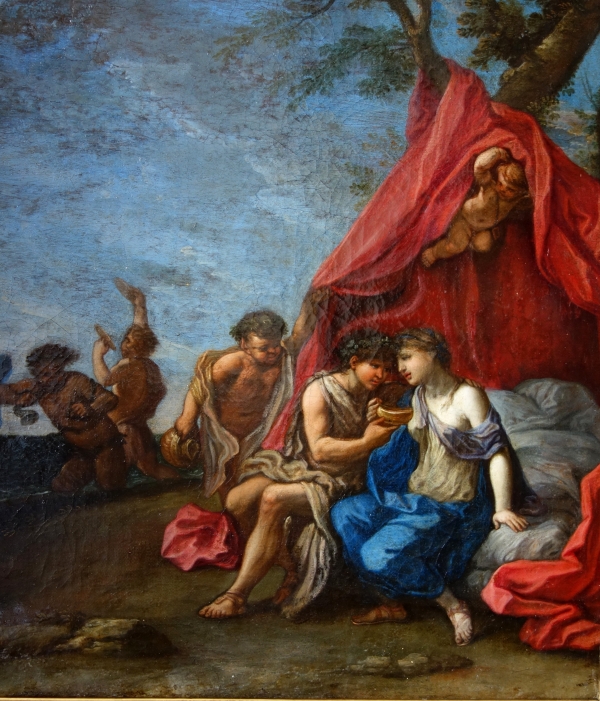 17th century school - Bacchus & Ariane on Naxos Island - mythological scene - Oil on canvas 61cm x 41cm