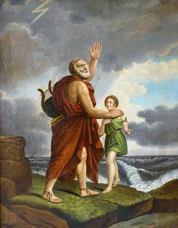 19th century French school, Homer after Francois Gerard mythological scene, oil on canvas