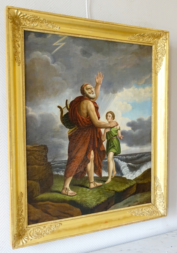 19th century French school, Homer after Francois Gerard mythological scene, oil on canvas