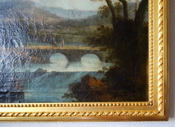 18th century French school : large pastoral scene, follower of Jean-Baptiste Claudot