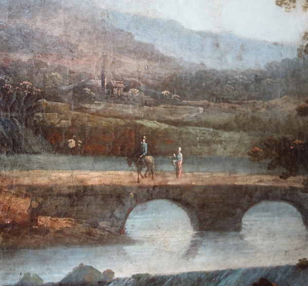 18th century French school : large pastoral scene, follower of Jean-Baptiste Claudot