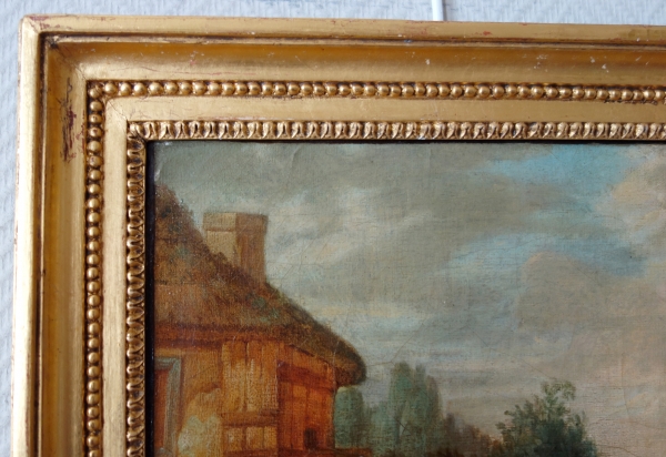 18th century French school, picturesque scene at the inn circa 1780