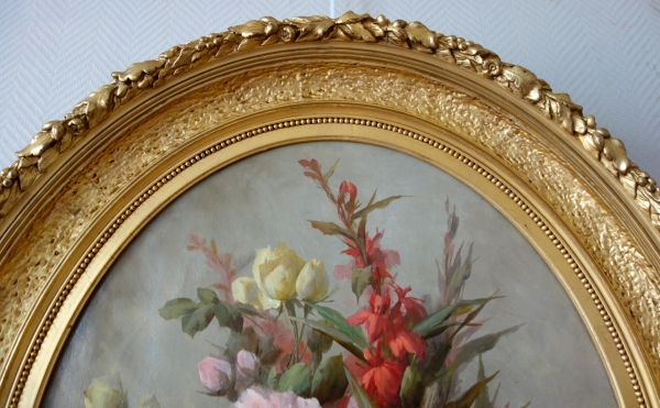 19th century French school : flowers in a vase circa 1880