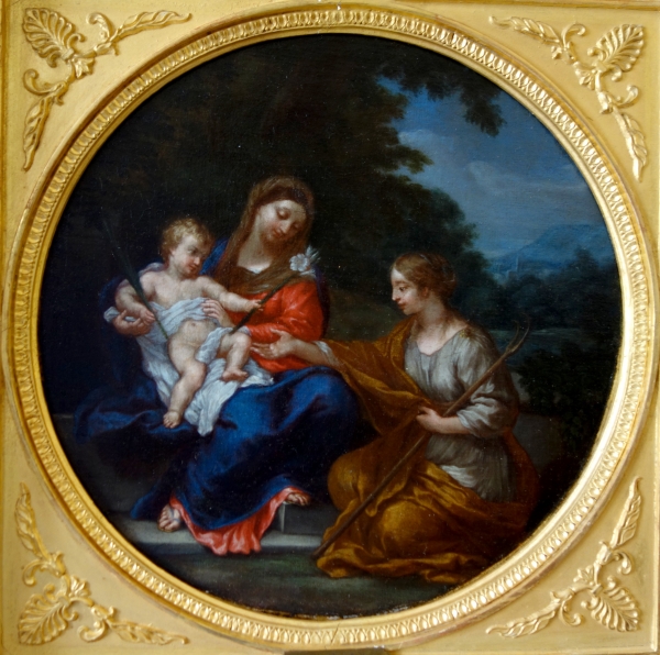 Ecole Française fin XVIIe siècle, Vierge à l'Enfant & Sainte Martine d'après Pierre Cortone