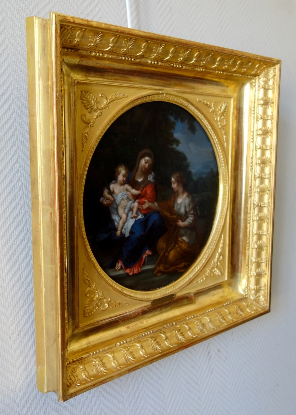 17th century French school : Virgin and Child and Saint Martine after Pierre Cortone